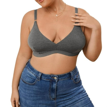 

Plain A Piece Plus Size Bras & Bralettes Women s Dark Grey