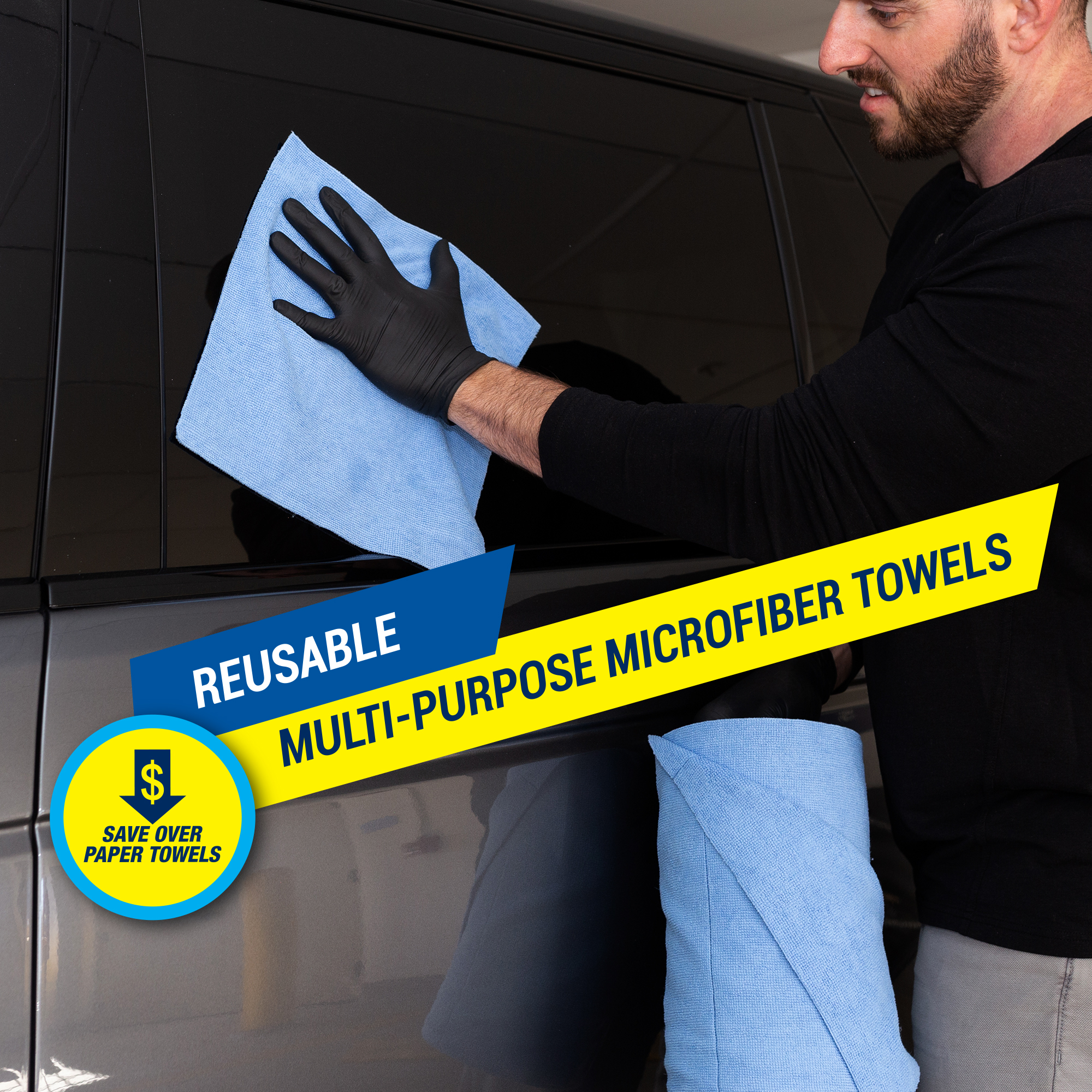 Tear N Clean Microfiber Towels, 12x12 In, 100 Pack photo 4