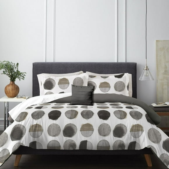 Wabasso 3pc Grey Dots Twin/Twin XL Comforter Set