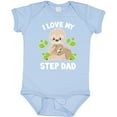 thumbnail image 3 of Inktastic Cute Sloth I Love My Step Dad with Green Leaves Boys or Girls Baby Bodysuit, 3 of 5