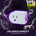 thumbnail image 3 of Fosmon Grounded Outlet with ON/Off Switch (4 Pack), 3 Prong Electrical Plug Outlet Switch, 245J Single Port Power Adapter Surge Protector, Outlet Extender, 15A Circuit Breaker, White, ETL Listed, 3 of 8