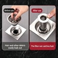 thumbnail image 5 of GUANJUN 304 Stainless Steel Floor Drain Strainer, Multi Size Mesh Waste Catcher, Anti Clog Drain Filter For Kitchen Sink Bathtub Shower Floor, 5 of 5