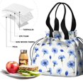 thumbnail image 4 of Pioneer Flower Floral Print Pattern Drawstring Lunch Bag Women - Drawstring Lunch Bag Insulated for Work Office - Stain-Resistant Large Lunchbags for Women with Multi-Pockets, 4 of 6