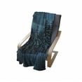 thumbnail image 4 of Night Soft Flannel Fleece Throw Blanket, Tranquil Blue Moon in Woods Covered Snow Serene Winter View Scene, Cozy Plush for Indoor and Outdoor Use, 50" x 60", Turquoise Teal White, by Ambesonne, 4 of 6