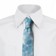 thumbnail image 2 of Abstract Necktie, Geometric Retro Graphic, Dress Tie, 3.7", Baby Blue White, by Ambesonne, 2 of 3