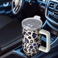 thumbnail image 6 of Leopard Print 40oz Tumbler– Stainless Steel Insulated Tumbler with Handle and Straw, Large Capacity Travel Cup for Hot & Cold Drinks, 6 of 6