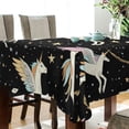 thumbnail image 3 of 60x60 Inch Tablecloth Polyester Square Tablecloth for Home Kitchen Dinner Decor Winged Unicorns, 3 of 9