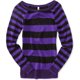 thumbnail image 1 of Suéter de punto con rayas delgadas Aeropostale para mujer morado mediano, 1 of 1
