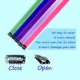 thumbnail image 2 of Hisgeru 10 Pcs Purple Hair Extensions 22 inch Party Highlights Clip for Hair, 2 of 5