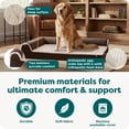 thumbnail image 5 of FurHaven Pet Products Plush Faux Fur & Almond Print Orthopedic Deluxe L-Chaise Sofa Pet Bed for Dogs & Cats - Gray Almonds, Jumbo, 5 of 9