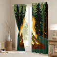 thumbnail image 3 of Erosebridal Camping Campfire Curtains Pack of 2 (42x84 Each) for Boys Girls,Adventure Theme Curtains Blackout for Kids Teens,Luxury Bedroom Decor, 3 of 6