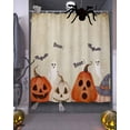 thumbnail image 3 of Funny Pumpkin Ghost Shower Curtain Set ，Waterproof Fabric Shower Curtains Boo Black Bat Halloween Vintage Linen Shower Curtains for Bathroom,Bathroom Decor 72"x72", 3 of 6
