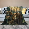 thumbnail image 2 of Orinice Lion Throw Blanket Gifts for Girls Women Flannel Fleece Forest Lion Blanket Soft Warm Blankets for Bed Sofa Home Decor  40x50in, 2 of 6