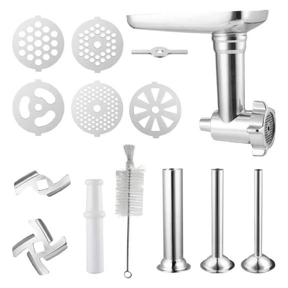 Stainless Steel Meat Grinder Stuffer Tubes Grinding Attachment for Mixing