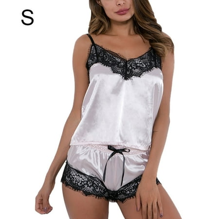 

Pajama Set Lace Strap Sleepwear Suit Summer Nightwear Shorts Woman