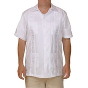 Squish Men's Cuban Style Guayabera Shirt, Short Sleeve