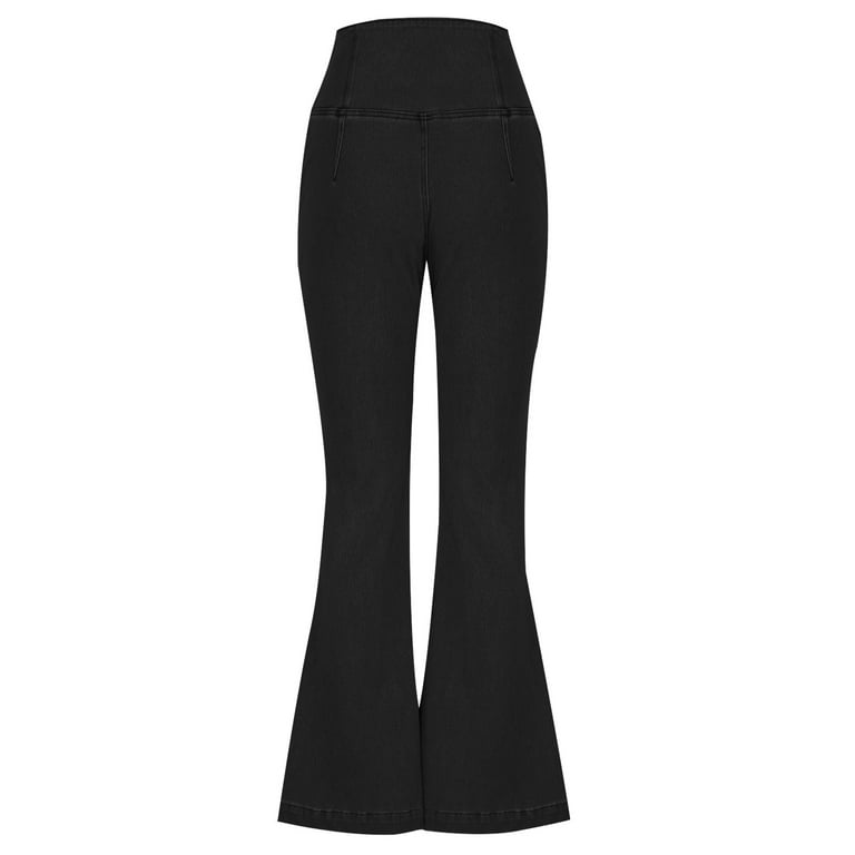 Hfyihgf Womens High Waisted Criss Cross Bell Bottom Jeans Hfyihgf Womens High Waisted Criss Cross Bell Bottom Jeans