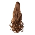 thumbnail image 3 of Peluca de cola de caballo rizada con garra para mujer, postizo de cola de caballo humana de 50cm, extensiones de peluca ligeras DIY para bodas y Club, 3 of 9