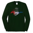 thumbnail image 2 of Wild Bobby, Classic Ford Mustang Car Logo, Cars and Trucks, Mens Long Sleeve Shirt, Forest Green, Large, 2 of 3
