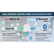 Toyanc Multi-Mode Smart Gateway, Wireless Zigbee 3.0 and Bluetooth Mesh Hub for Internet Home Automation, Compatible with Alexa and Google