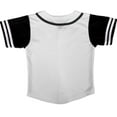 thumbnail image 2 of DIGITMON Kids Baseball Jersey Button Down Premium Two-Striped Sleeve T Shirts Uniform White Black 9Mo Infants, 2 of 4