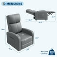 thumbnail image 2 of Recliner Chair for Adults, PU Leather Lazy Recliner Ergonomic Adjustable Single Sofa Enhanced with Side Pocket, Tall Back, Wide Arms & Padded Seat, 2 of 6