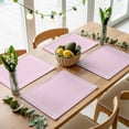 thumbnail image 5 of Solid Color Placemats Set of 4 Pink Place Mats Table Mats Kitchen Dining Home Outdoor Party Table Decoration, 5 of 9
