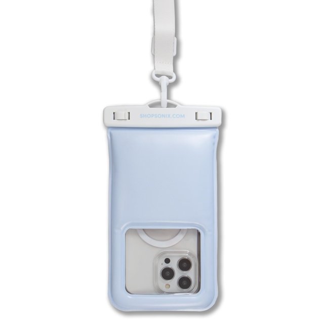 Funda impermeable para teléfonos Sonix, color azul gelatina, para teléfonos de hasta 6.9 pulgadas