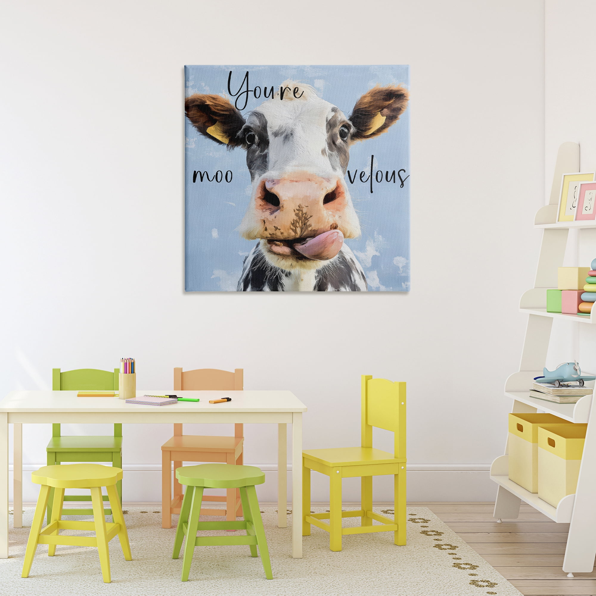 Stupell Industries You're Moo-velous Cow Canvas Wall Art, design by Kim Curinga