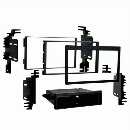 Metra - Dash Kit for Select 1996-2011 Hyundai Elantra Optima Sonata Santa Fe Accent Sportage DIN DDIN - Black