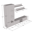 thumbnail image 5 of Soho 8 Modern Wall Unit Entertainment Center with 16 Color LED Lights, 5 of 5