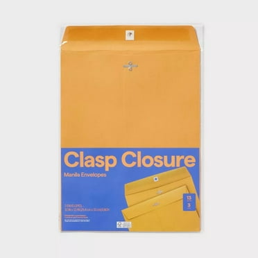3ct 10"x13" Clasp Closure Manila Envelopes - ub&ub: Beige Paper Mailing Envelopes, Stationery, Office Supplies