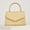 Cream Yellow, variant on Women's Elegant Top Handle Handbag, Pebbled PU Leather Satchel Purse, Structured Shoulder Bag for Work, Party & Daily Use