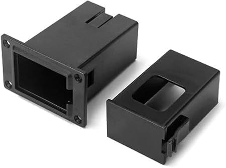 HRTGFD-Electric Guitar and Bass 9V Battery Case Holder - Black Battery Compartment for Active Pickup Systems, Durable Replacement Box for Guitar Parts and Musical Accessories