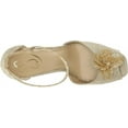 thumbnail image 5 of Sam Edelman Kori Flora Pistachio Ankle Strap Peep Toe Dress Block Heeled Sandals (Platinum, 5), 5 of 6