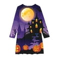thumbnail image 3 of Robes Décontractées pour Filles Manches Longues Col Rond 4-14 Ans Robe Princesse Imprimée Halloween Manches Longues Col Rond Multicolore 170, 3 of 4