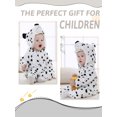 thumbnail image 4 of MICHLEY Unisex Infant Toddler Animal Flannel Hooded Romper Jumpsuit, Fall Winter Warm Soft One-Piece Onesie, Machine Washable, 0-3T, 4 of 7