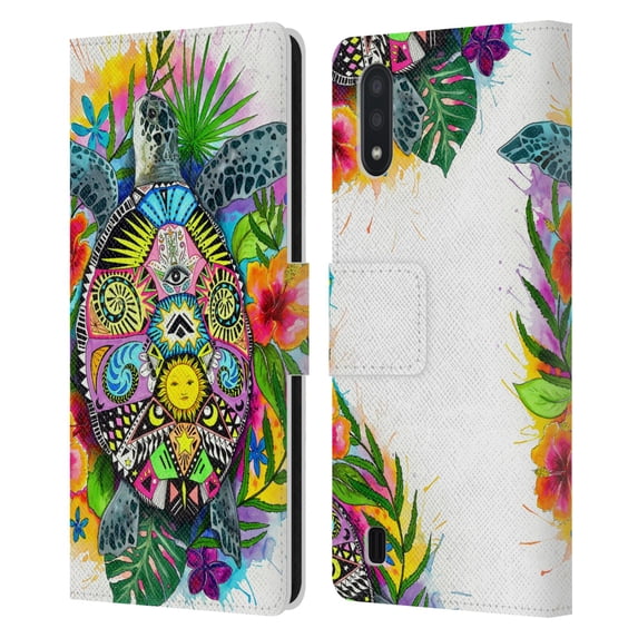 Head Case Designs Officially Licensed Pixie Cold Animals Turtle Life Leather Book Wallet Case Cover Compatible with Samsung Galaxy A01 (2020)