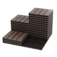 thumbnail image 2 of EDTara Interlocking Deck Tiles Use Wood Plastic Composite for Waterproof, Weather-Resistant Flooring, Designed To Snap Together Easily for Fast Installation On Balconies, Patios, or In Gardens, 2 of 8