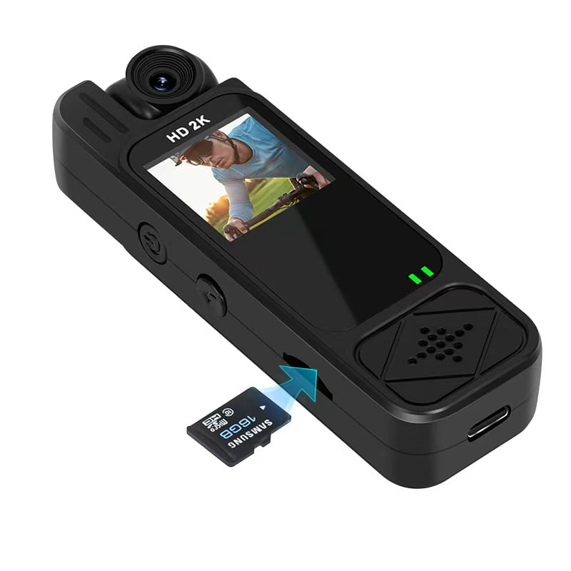 MUSICOZY 2K Body Camera with Audio & Video Recording - 64G Body Cam Mini Police Wearable Worn Bodycam - Portable Small Personal Camcorder - Sport Bike Outdoor Video Recorder