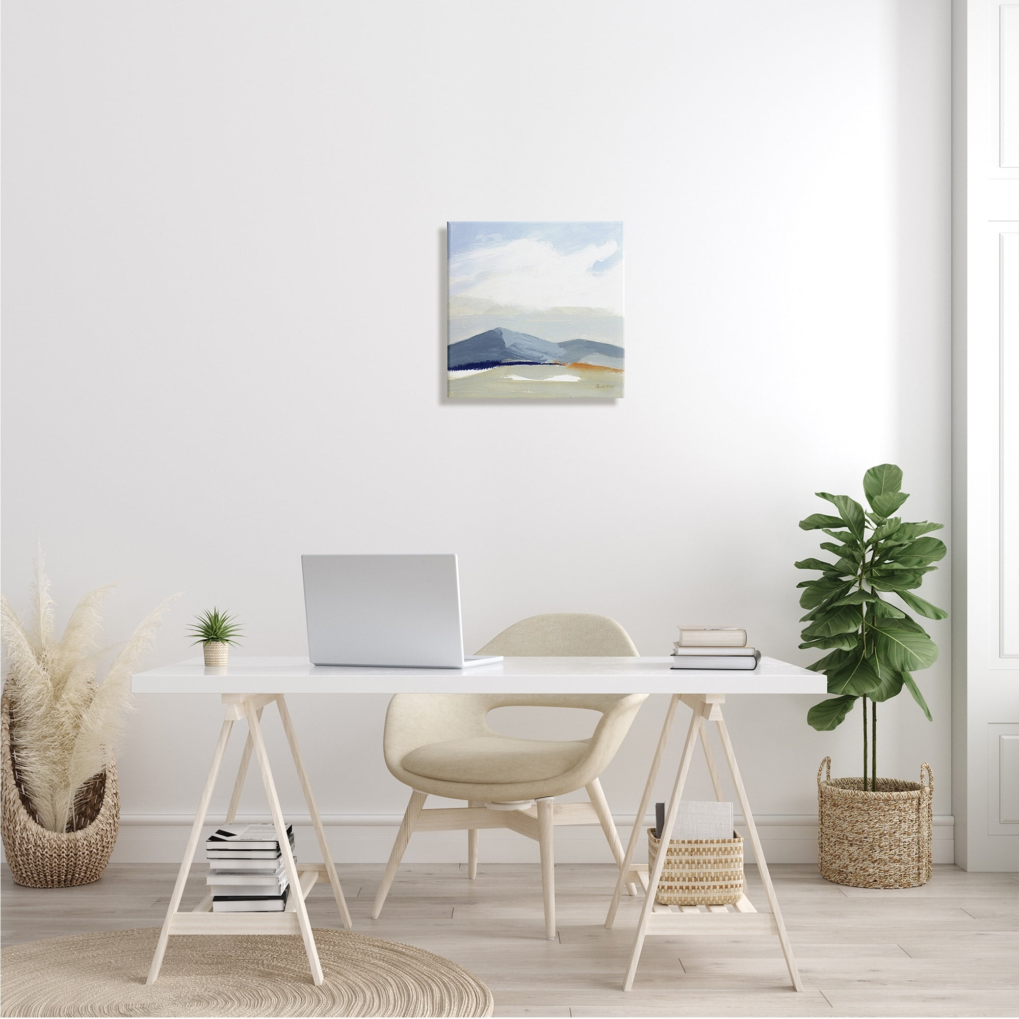 Stupell Industries Abstract Mountain Range Tranquil Hills Open Landscape Painting, 17 x 17,Design by Pamela Munger
