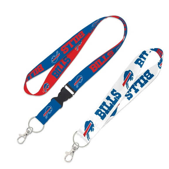 WinCraft Buffalo Bills 2-Pack Lanyard with Detachable Buckle & Key Strap Set