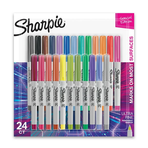 Sharpie Permanent Markers, Ultra Fine Point, Cosmic Color, Limited Edition, 24 Count