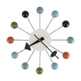thumbnail image 2 of Simple Colorful Ball Modern Clock Art Simulation Sport Decorative Candy Wall Clock Mixed Color Metal + Solid Wood Ball, 2 of 5