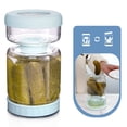 thumbnail image 1 of Tarro de pepinillos Luvan de vidrio de 1000 ml con colador, tapa abatible, 34 oz, 1 of 7