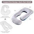 thumbnail image 3 of Full body pillow, suitable for sleep cooling, U-shaped pillow, with detachable and washable features, 3 of 6
