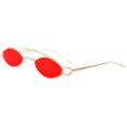 thumbnail image 4 of de Sol Clásico Unisexo Deportivas de Polígono Estructura Metálica Marco dorado rojo cro Macarena Gafas de sol de moda para mujer, 4 of 6