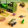 thumbnail image 5 of JoyStone Dinosaur Truck Toys for Kids 3-5 Years, 18 in 1 T-Rex Transport Car Carrier Truck with Light, Music & Roar Sound and Slide, Christmas Birthday Gifts for Boys, Green, 5 of 7