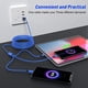 thumbnail image 3 of Cable USB Múltiple, Cable de Carga Universal de Nylon 3 en 1, iPhone, Micro USB, Tipo C, para Android Azul 1,2 m JM, 3 of 4
