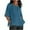 Blue, variant on Uaswgudfs Women's Lightweight Blouse with Draped Front & Side Slits - Casual Cotton Summer Top for Relaxed Style